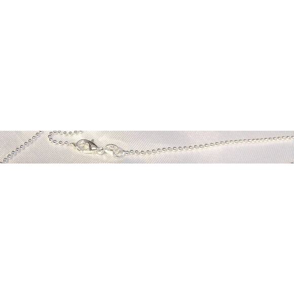 Sterling Silver 925 Plated 22 Inch Ball Chain Necklace New Thin 1/16th" Lobster - Picture 2 of 3